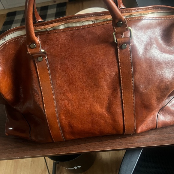 Classic Brown Real Leather “Florence Leather Comapany- Firenze Bag”